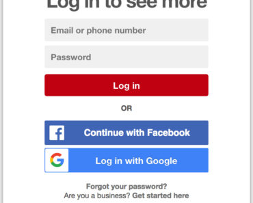 Pinterest login